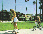Blading along the beach!